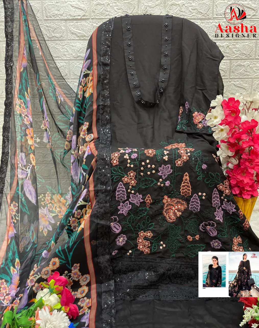 Aasha 5127 Cotton Dupatta Pakistani Salwar Suit Wholesale Shop In Surat
